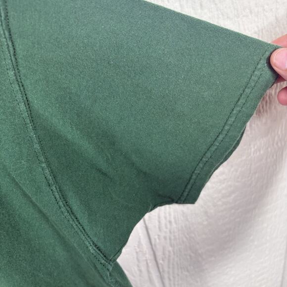 Vintage 90’s Green Embroided Moss Green Golf Tee Shirt Size Large - Picture 4 of 5
